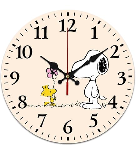 Amazon.co.jp: リズム時計 PEANUTS スヌーピー 定番のデザイン赤い屋根